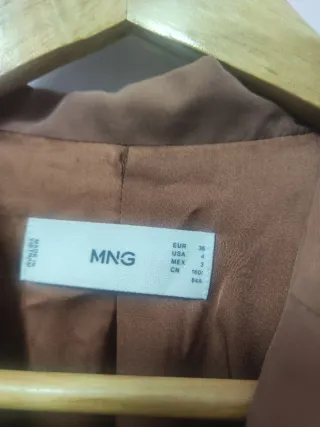 Blazer Mango Rosa Doble Botonadura