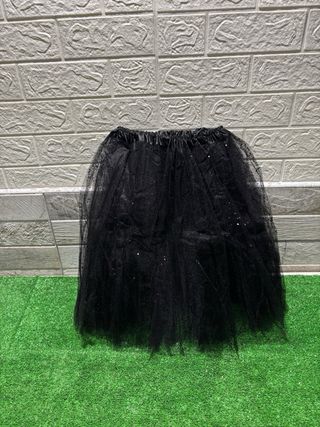 Falda tutú brillante negra
