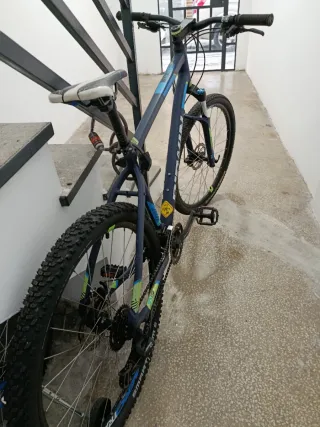 Bicicleta de montaña azul