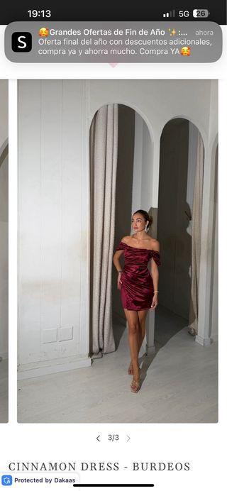 Vestido OH JULIETTE Talla Única Rosa