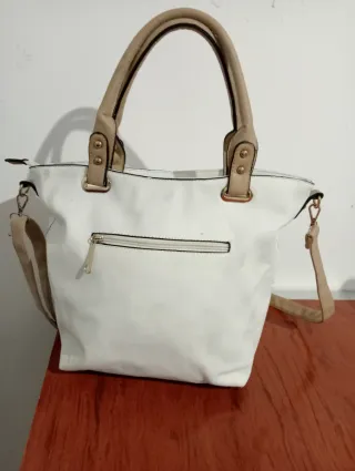 Bolso Bimba y Lola Blanco y Beige