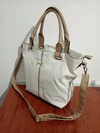 Bolso Bimba y Lola Blanco y Beige