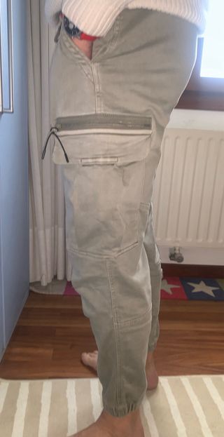 Pantalón Pull and Bear  Cargo Verde Oliva