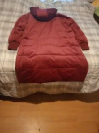 Abrigo acolchado mujer talla XL rojo