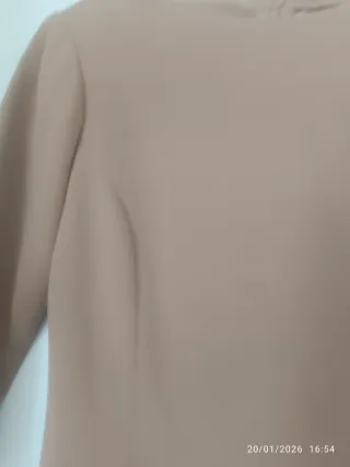 Vestido Nude Manga Francesa