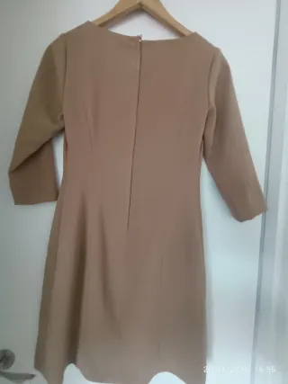 Vestido Nude Manga Francesa