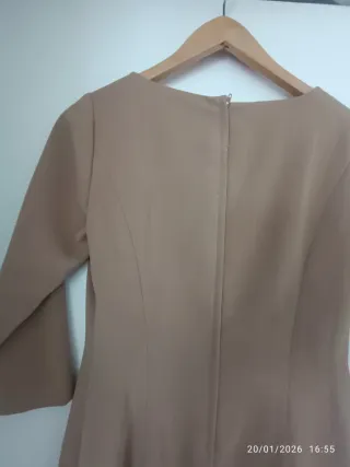 Vestido Nude Manga Francesa