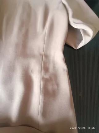 Vestido Nude Manga Francesa