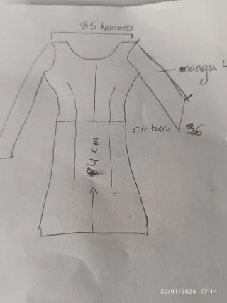 Vestido Nude Manga Francesa