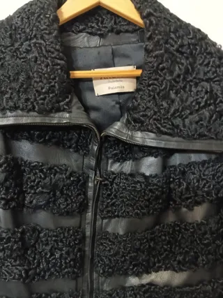 Chaquetón Andrew Negro Piel y Astracán