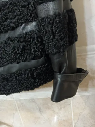 Chaquetón Andrew Negro Piel y Astracán