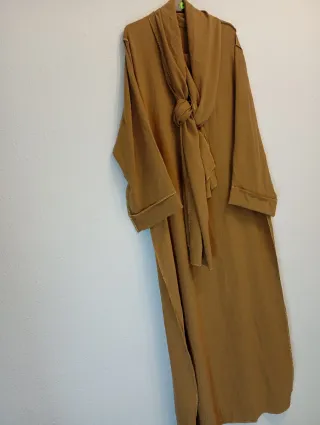 Abaya e foulard marrone taglia unica