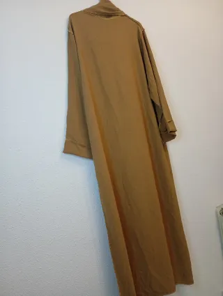 Abaya e foulard marrone taglia unica