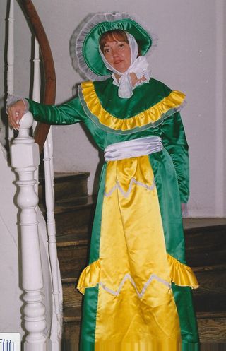 Disfraz verde y amarillo talla única