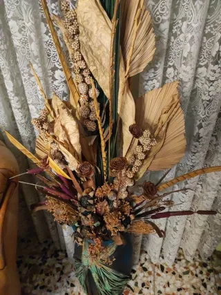 Jarrón decorativo azul y verde