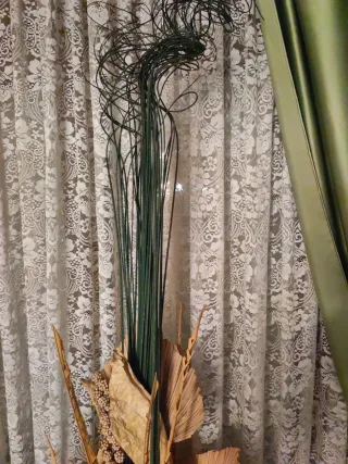 Jarrón decorativo azul y verde