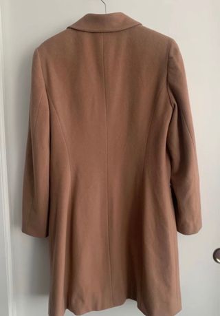 Abrigo largo lana El Corte Inglés beige Talla