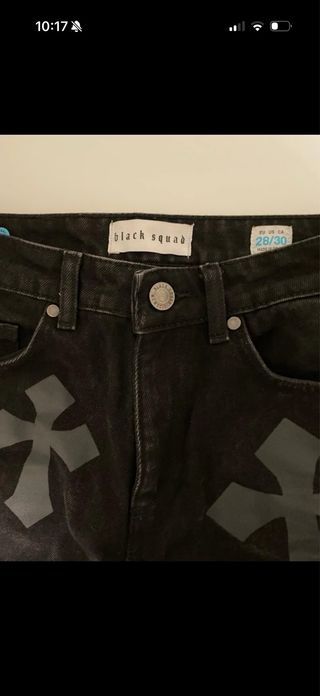 Pantalones baggy Chrome Hearts negros