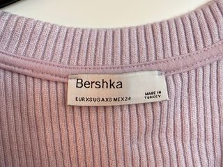 Top canalé Bershka lila Talla XS