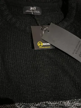Jersey Inside Negro y Gris Talla L