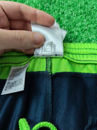 Pantalon Adidas Color Azul, Verde y Blanco Talla S