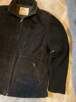 Chaqueta Harrington Pana Negra Retro Y2K 90s Gendi