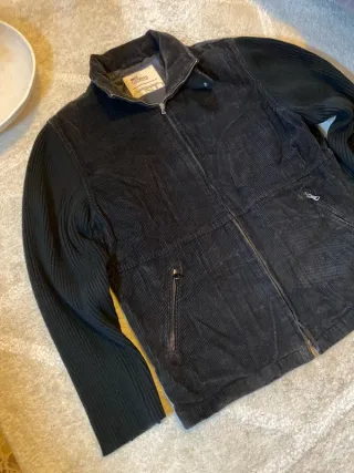 Chaqueta Harrington Pana Negra Retro Y2K 90s Gendi