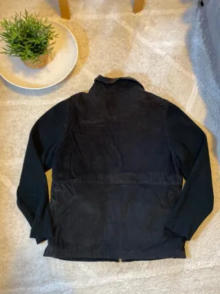 Chaqueta Harrington Pana Negra Retro Y2K 90s Gendi