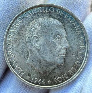 Moneda PLATA 100 Pesetas 1966 *66 SC- . FRANCO