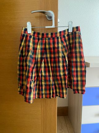 Disfraz Colegiala Tartán Talla Única