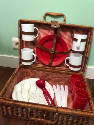 Cesta de picnic mimbre