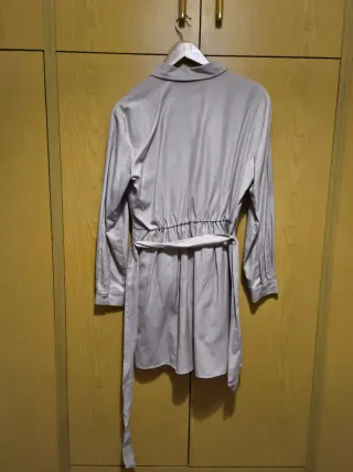 Vestido beige manga larga