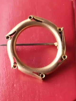 Lote 3 Broches Vintage Dorados y Morados