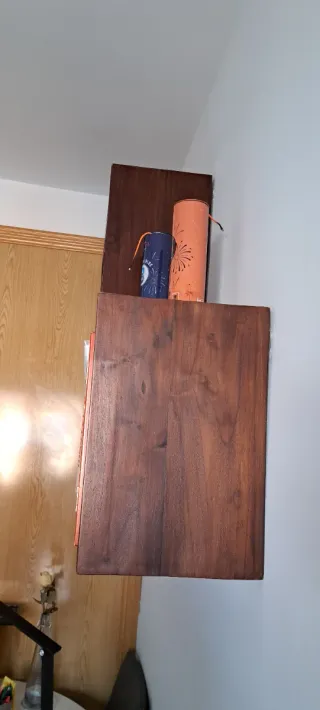 Mueble TV y estanterías madera Teka