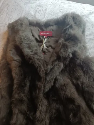 Chaleco de piel marrón