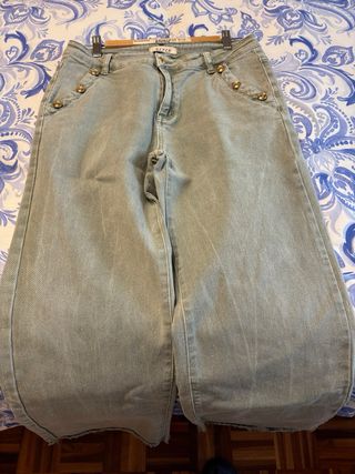 Pantalón ancho mujer T-42 verde