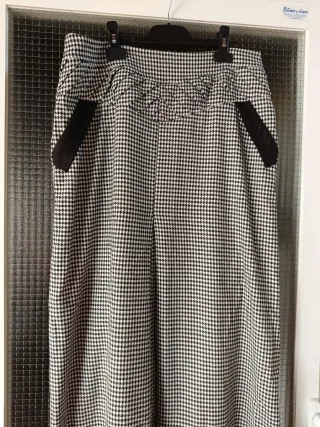 Falda Vichy Talla 44/XL Adorno Delantero