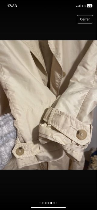 Gabardina Mango Beige sin cinturón