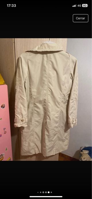 Gabardina Mango Beige sin cinturón