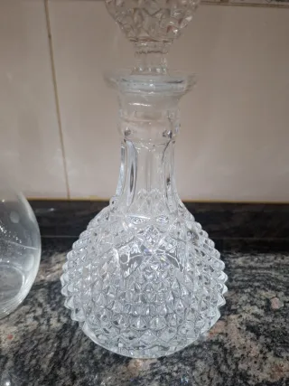 Juego de 2 decantadores de cristal
