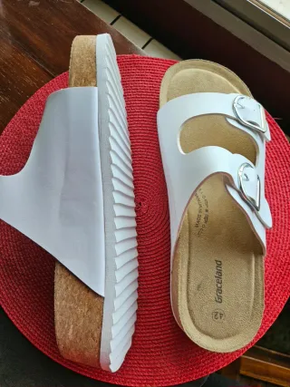 Sandalias Graceland blancas talla 42
