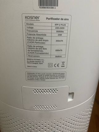 Purificador de aire Kosner blanco seminuevo