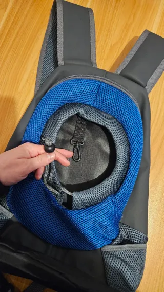 Mochila Transportín Perro/Gato Azul/Gris