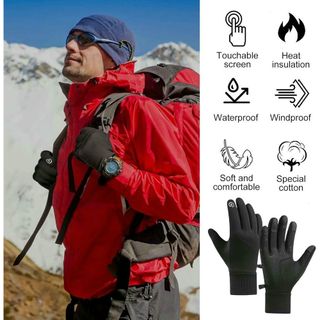 Guantes térmicos impermeables para pantalla táctil L