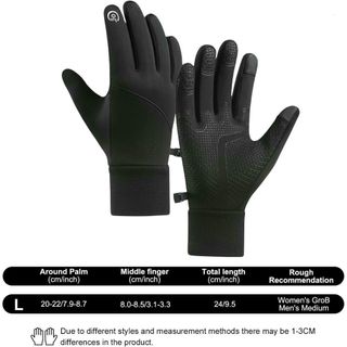 Guantes térmicos impermeables para pantalla táctil L