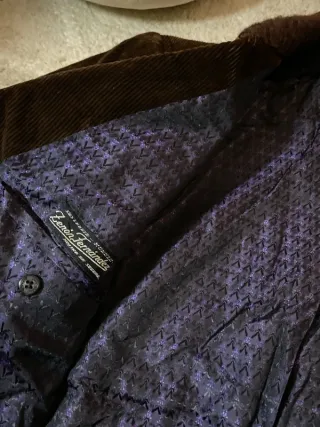 Abrigo pana retro vintage marrón