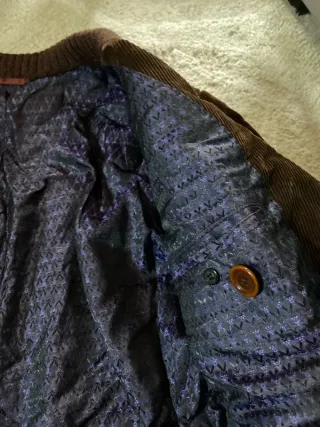 Abrigo pana retro vintage marrón