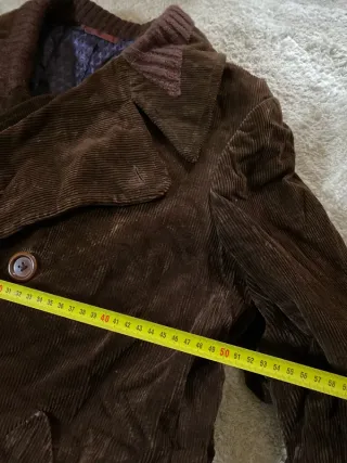 Abrigo pana retro vintage marrón