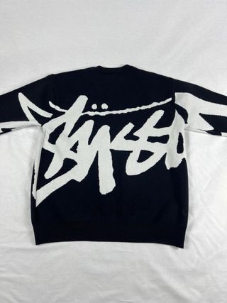Jersey Stüssy Negro Blanco Talla M
