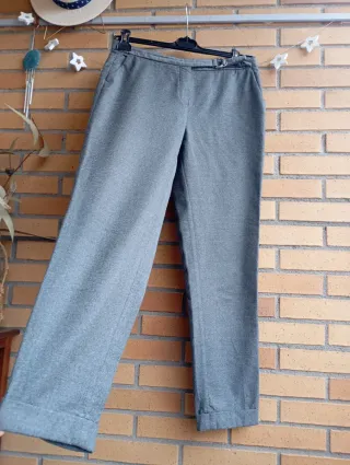 Pantalones lana pinza Massimo Dutti grises